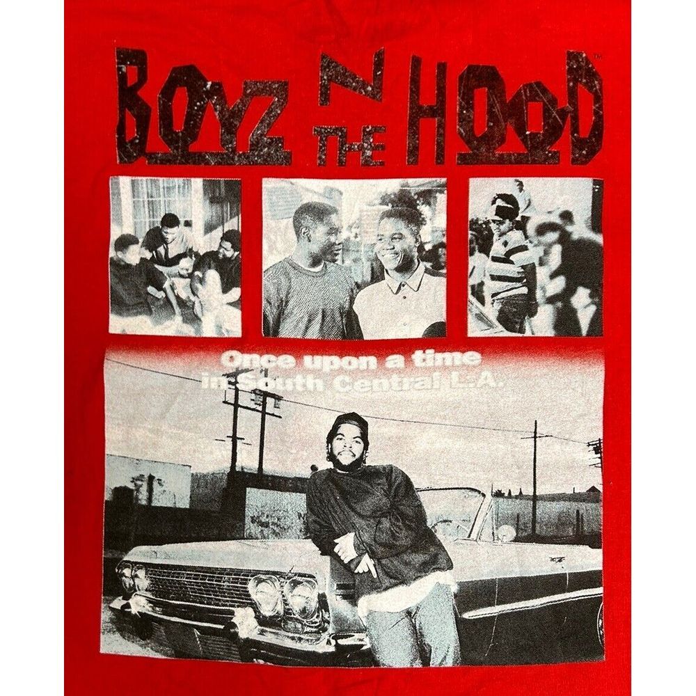 Boyz N the Hood Movie Theme‎ Men's Graphic T-Shirt | Crew Neck Red Fits 2XL